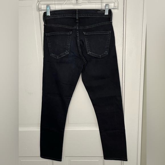 Citizens of Humanity Elsa Mid Rise Slim Crop Wren Washed Black Jeans Womens 24 - Picture 5 of 16